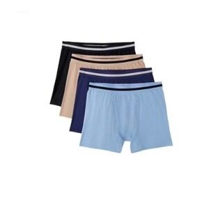 Avenue Boxer Briefs Men L Multicolor 4-Pack Cotton Blend Stretch Comfort Basic